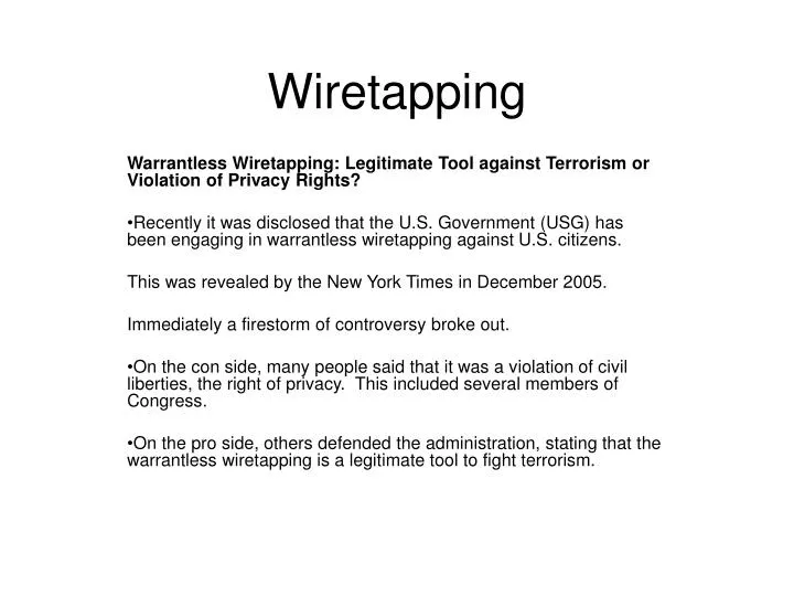 wiretapping