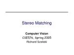 Stereo Matching - slide 1