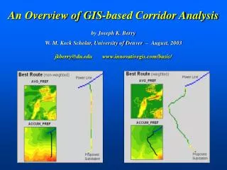 An Overview of GIS-based Corridor Analysis