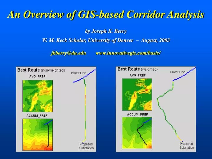 an overview of gis based corridor analysis