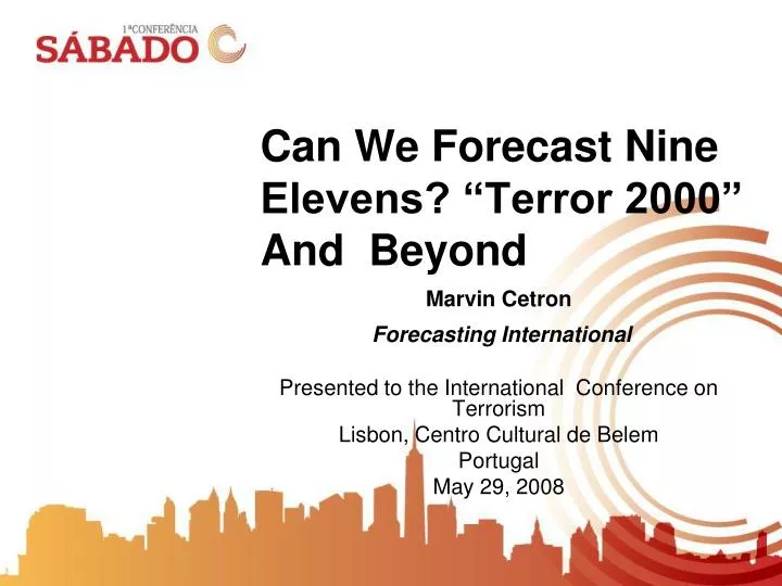 can we forecast nine elevens terror 2000 and beyond
