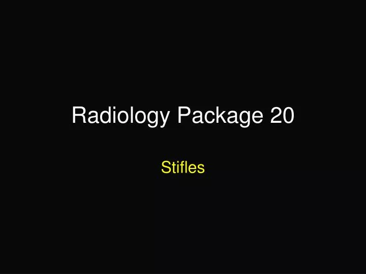 radiology package 20