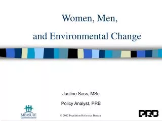 Women, Men, and Environmental Change