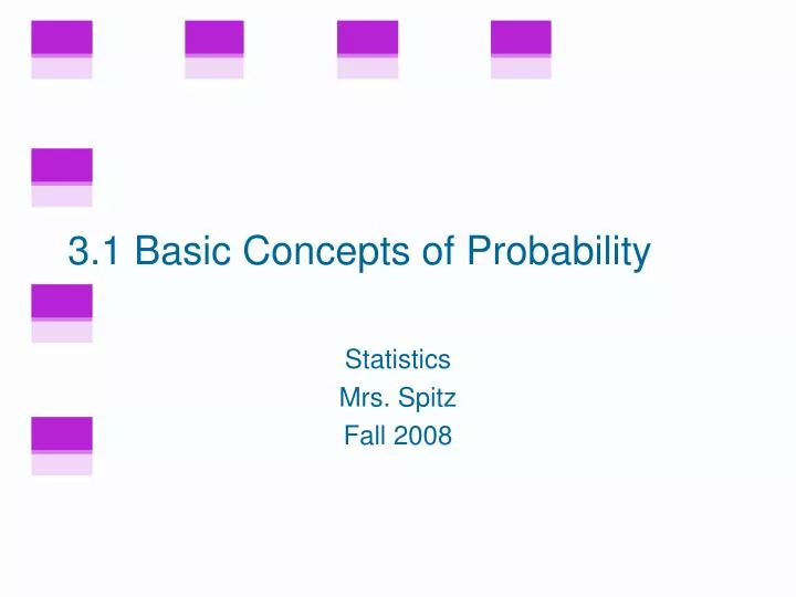 3 1 basic concepts of probability