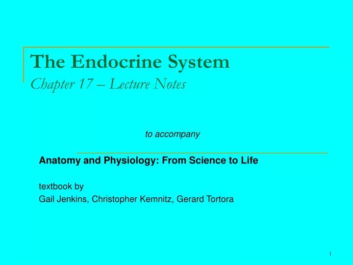 the endocrine system chapter 17 lecture notes