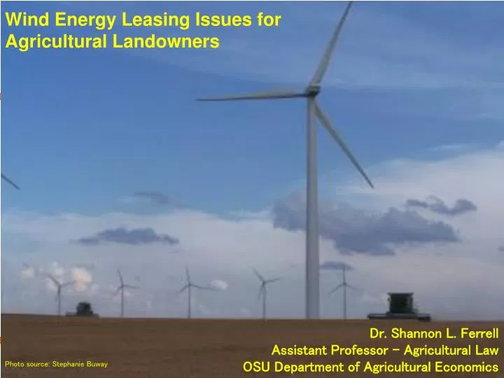 wind energy leasing issues for agricultural landowners