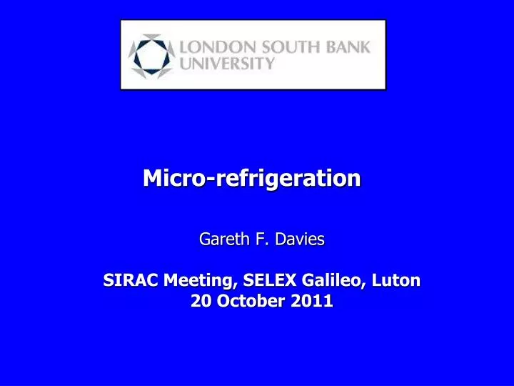 micro refrigeration