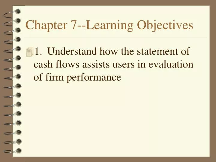 chapter 7 learning objectives