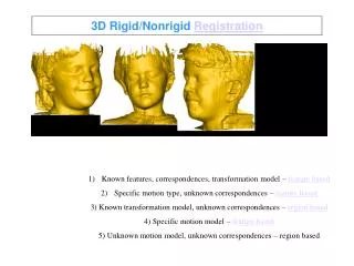 3D Rigid/Nonrigid Registration