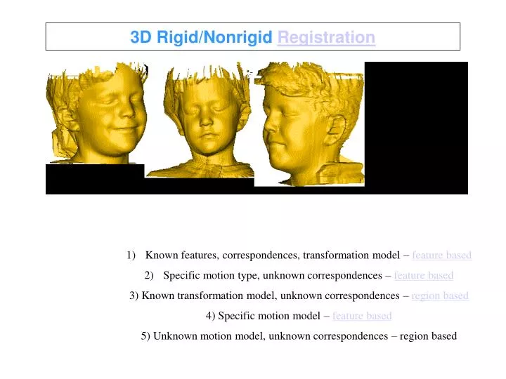 3d rigid nonrigid registration