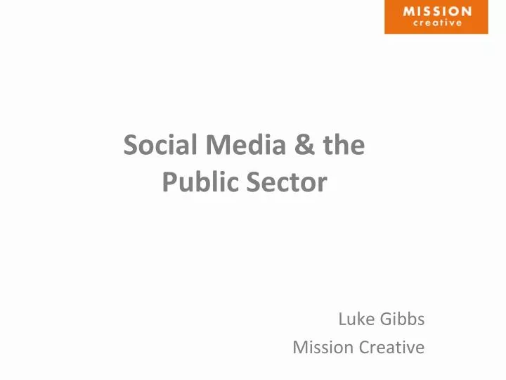 social media the public sector