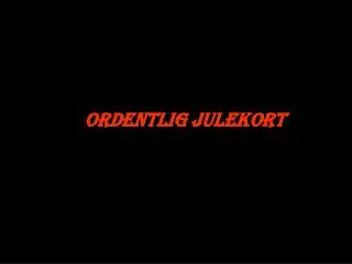 Ordentlig Julekort