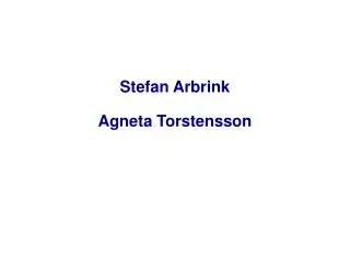 stefan arbrink agneta torstensson