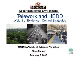 Telework and HEDD Weight of Evidence: Control Strategies