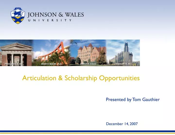 articulation scholarship opportunities