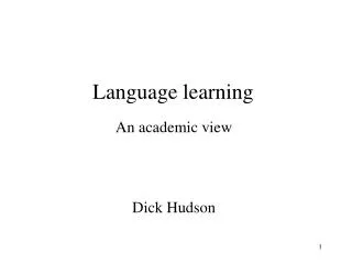 Language learning