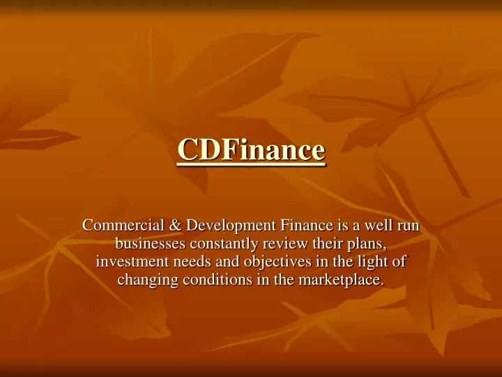 cdfinance
