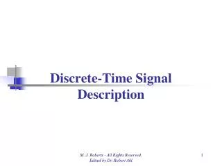 Discrete-Time Signal Description