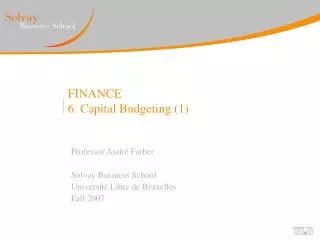 FINANCE 6. Capital Budgeting (1)