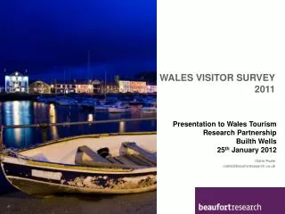 WALES VISITOR SURVEY 2011