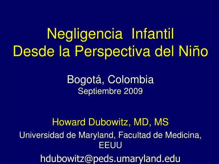 negligencia infantil desde la perspectiva del ni o bogot colombia septiembre 2009