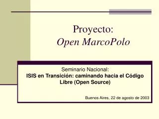 proyecto open marcopolo