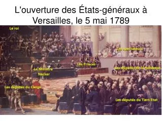 L'ouverture des États-généraux à Versailles, le 5 mai 1789