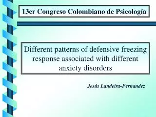 13er Congreso Colombiano de Psicología