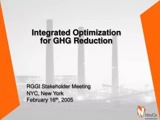 Integrated Optimization for GHG Reduction