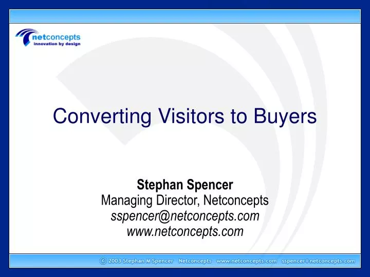 converting visitors to buyers
