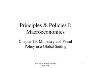 Principles &amp; Policies I: Macroeconomics