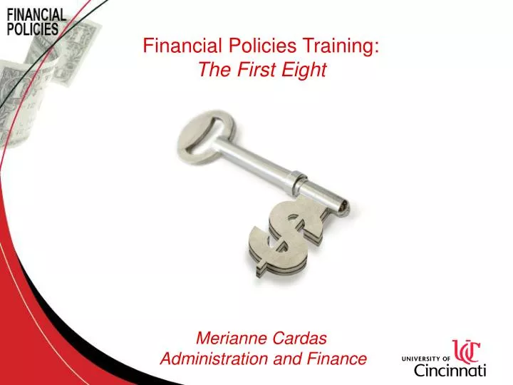 financial policies training the first eight merianne cardas administration and finance