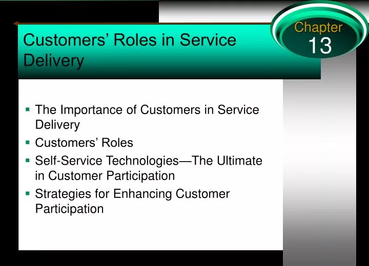 customers roles in service delivery