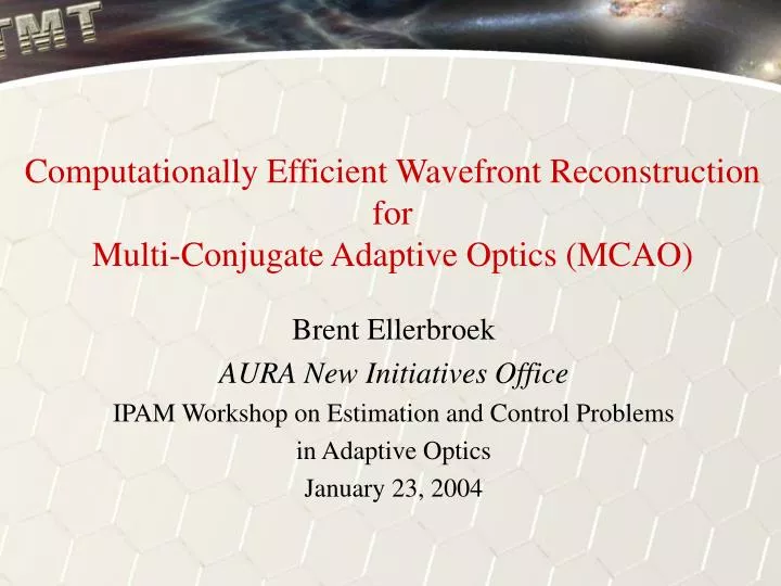 computationally efficient wavefront reconstruction for multi conjugate adaptive optics mcao