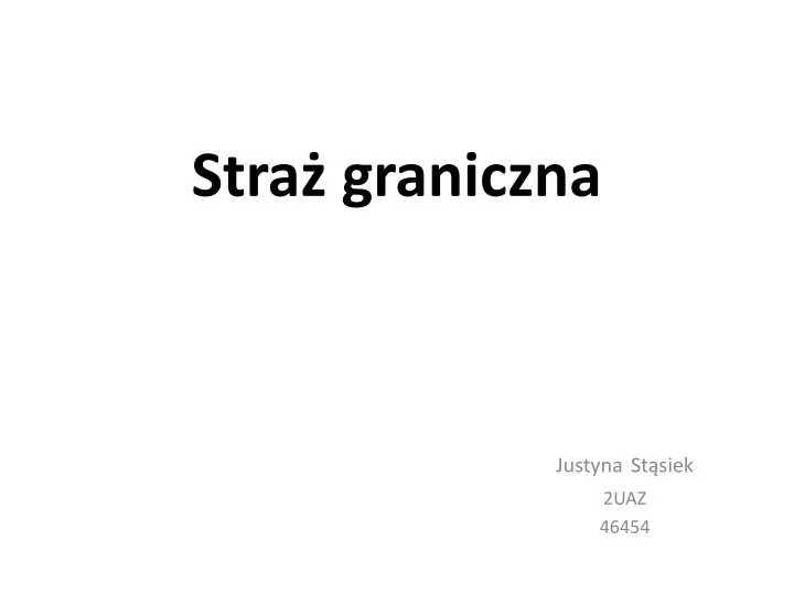 stra graniczna