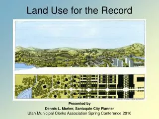 Land Use for the Record