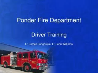 Ponder Fire Department