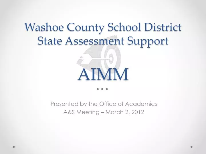 washoe county school district state assessment support aimm