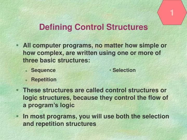 defining control structures