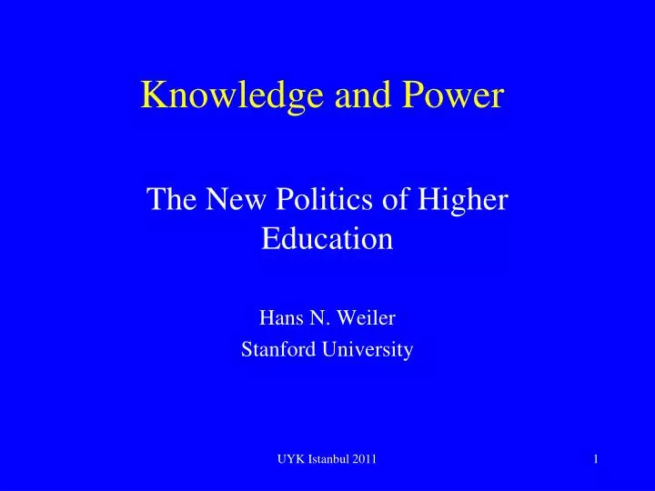 knowledge and power