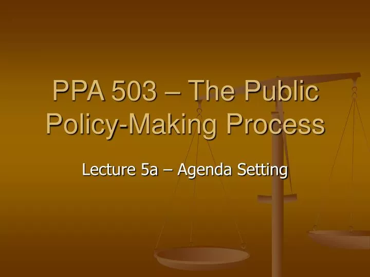 ppa 503 the public policy making process