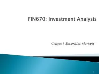 FIN670: Investment Analysis