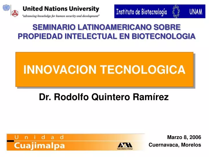 seminario latinoamericano sobre propiedad intelectual en biotecnologia