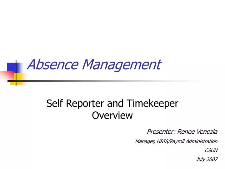 absence management