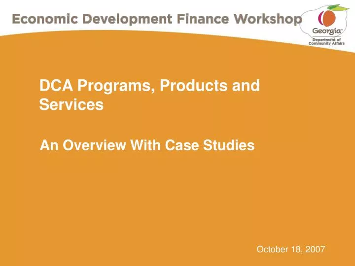 dca programs products and services