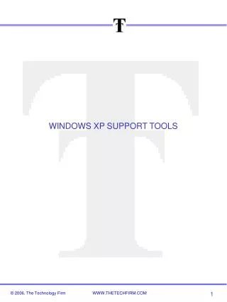 WINDOWS XP SUPPORT TOOLS