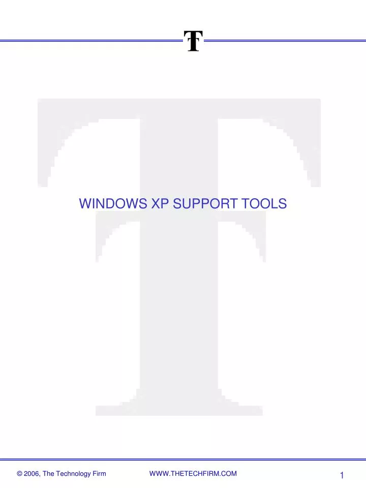 windows xp support tools