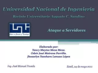 Universidad Nacional de Ingeniería Recinto Universitario Augusto C. Sandino