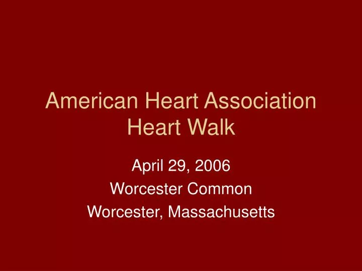 american heart association heart walk