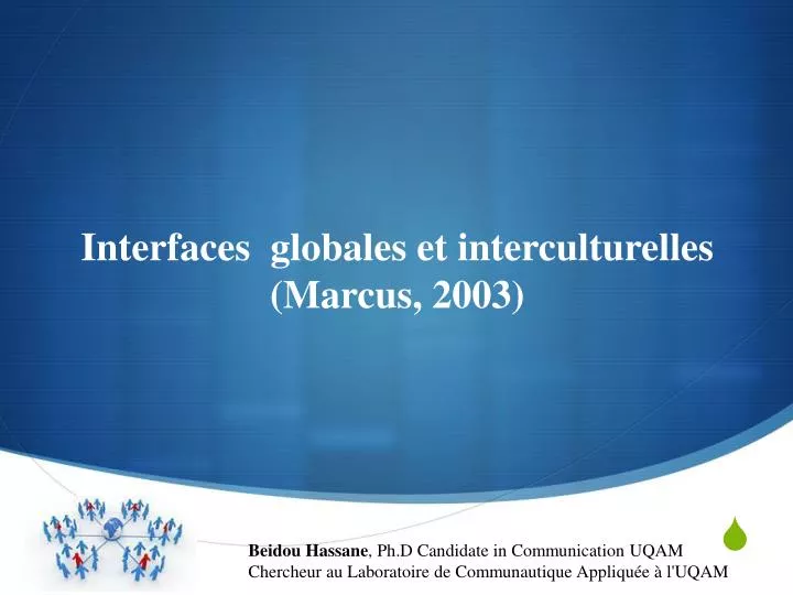 interfaces globales et interculturelles marcus 2003